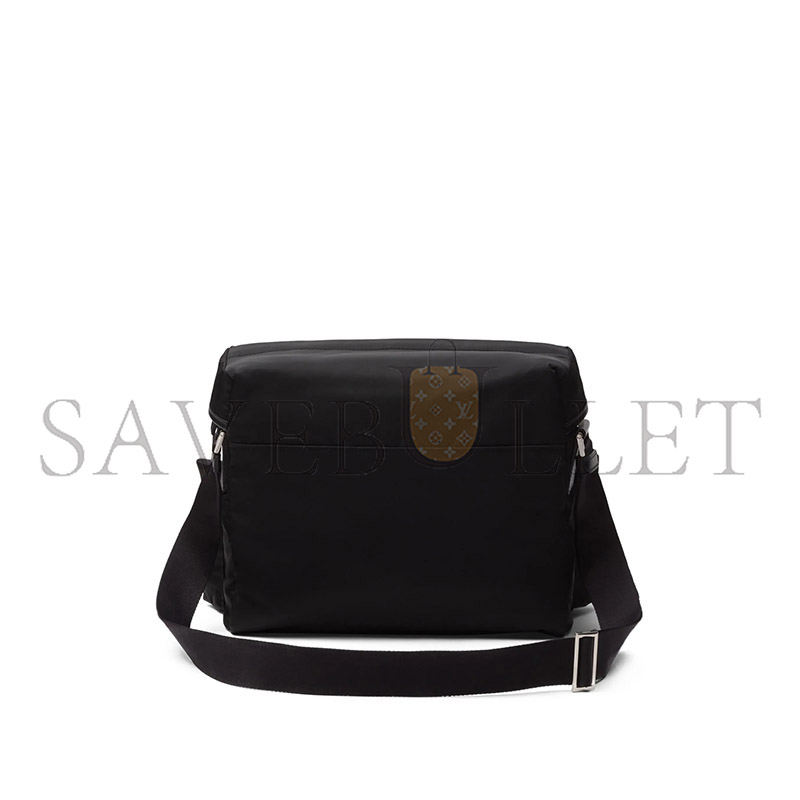 PRADA RE-NYLON AND LEATHER SHOULDER BAG 2VD062 (29*23*15cm) 